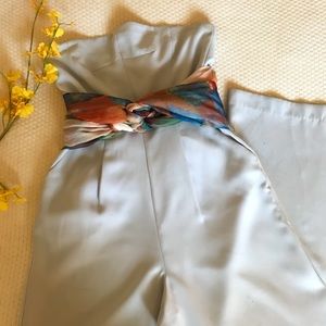 Wide leg jumpsuit with earrings included